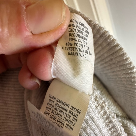 Aerie Sweatshirt Womens Small Gray Camo Oversized Slouchy Side Slits Crewneck - Picture 8 of 9